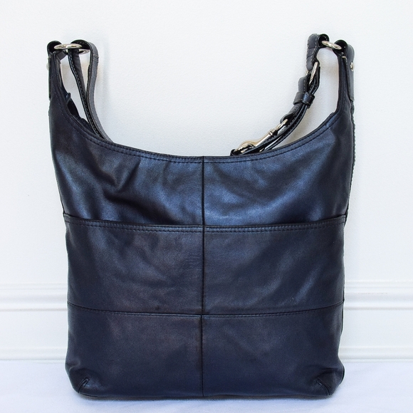 Vintage Y2K Coach Leather Shoulder Bag Hobo Metallic Blue F17116 - Picture 4 of 15